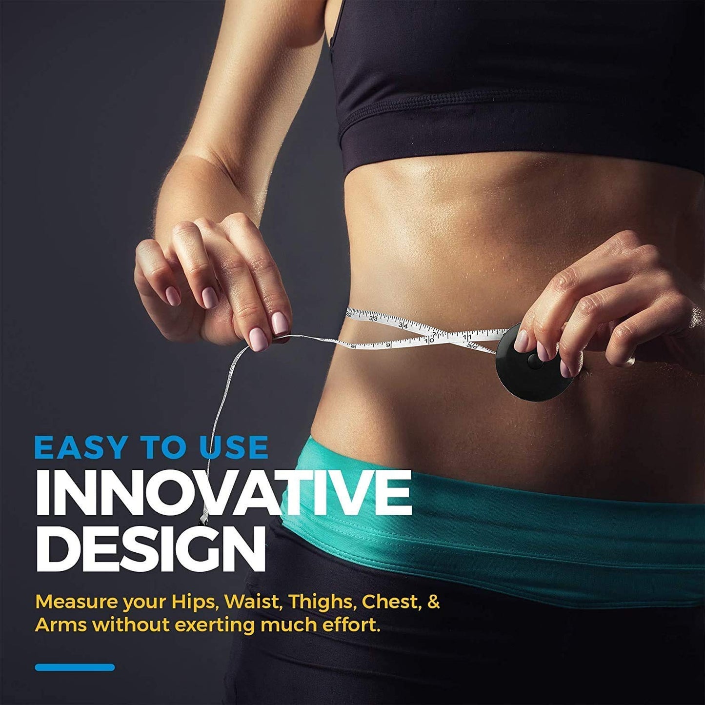 Tape Measure for Body Measuring Tape - (Pack of 4) Dual Sided Inch and CM, Portable, Retractable Soft Ruler Tool for Measurements Body Fat, Fitness Sewing and Accurate Body Fat Calculator