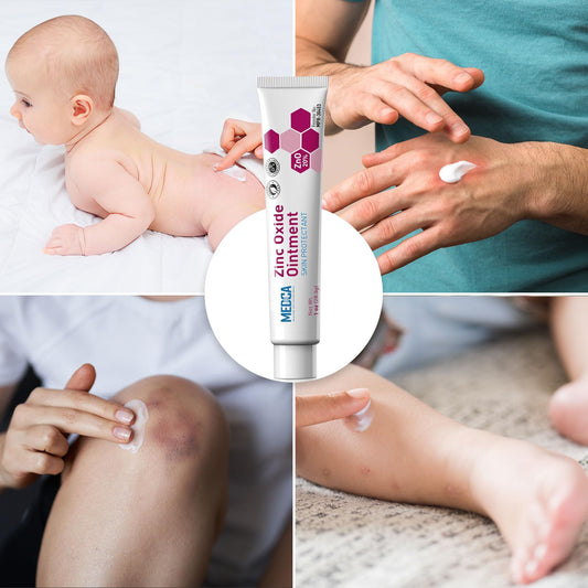 High-Potency 20% Zinc Oxide Ointment - (Pack of 72) Baby Diaper Rash Cream and Gentle Skin Protectant Barrier for Chafed Skin, Wetness Daily & Overnight Protection Soothing, Hypoallergenic, 1oz Tubes