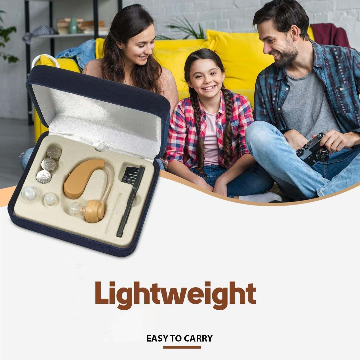 Digital Hearing Amplifier - BTE Behind the Ear Sound Amplifier and Personal Sound Enhancer with Noise Reducing Feature that is Smaller & Discreet - Ready to Wear in Any Left or Right Ear