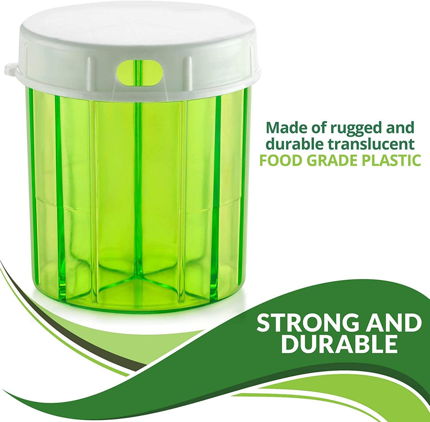 Round Pill Organizer Dispenser - Pill Boxes with 4 Compartments for Medication, Vitamins & Supplements Bottle Daily Pill Case Reminder Box