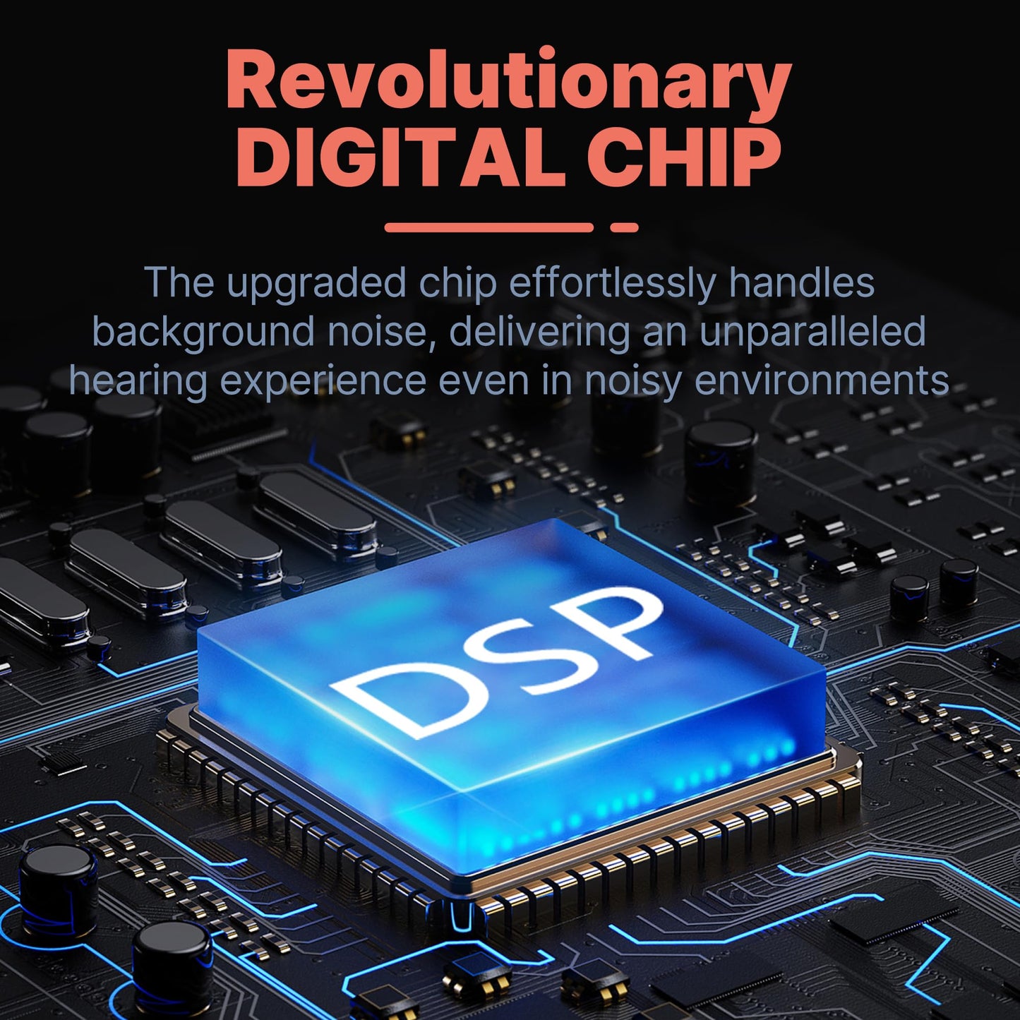 Rechargeable Hearing Aids for Seniors - BTE Digital Hearing Amplifier with Noise Cancelling for Moderate to Severe Hearing Loss, RIC 16 Channel Noise Cancelling Hearing Aid, Magnetic Charging Case