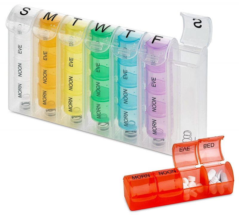 Weekly Pill Organizer With Compartments By Medca Carismediccarismedic