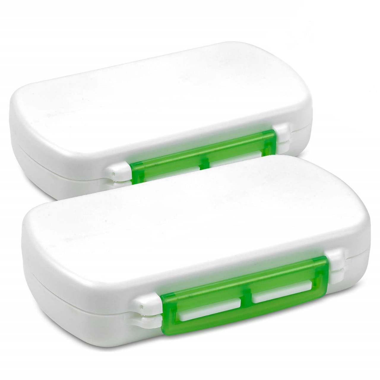 Pill Boxes- Pack of 2 Waterproof Medicine Pill Holder Cases, BPA-Free Daily Tablet Holder Storage Organizer Dispenser for Medications, Supplements, & Vitamins, Ideal for Travel by MEDca