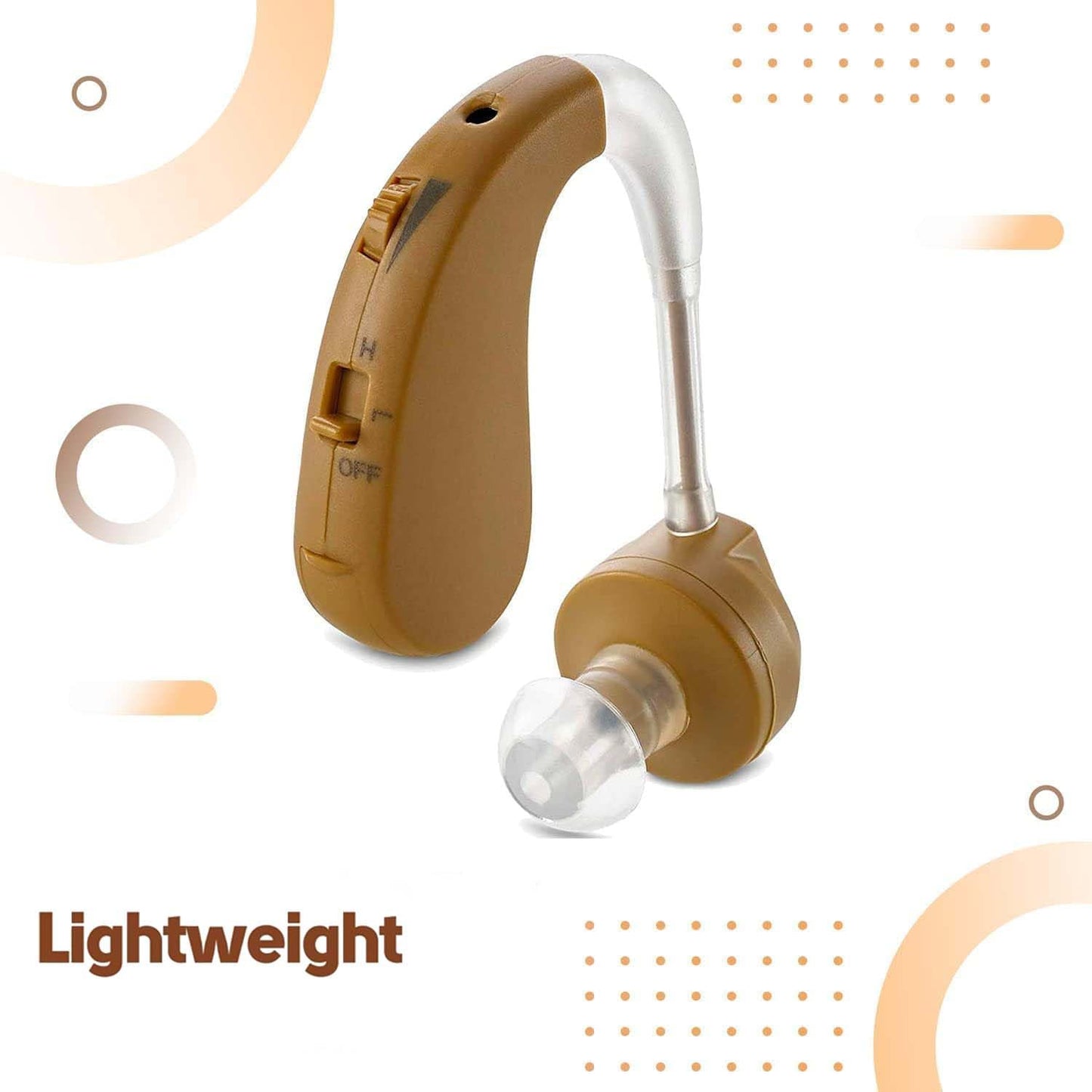 Digital Hearing Amplifier - BTE Behind the Ear Sound Amplifier and Personal Sound Enhancer with Noise Reducing Feature that is Smaller & Discreet - Ready to Wear in Any Left or Right Ear
