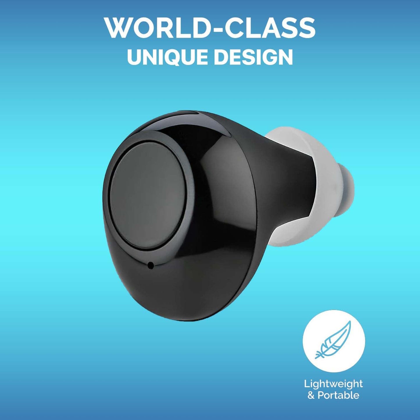 Digital Hearing Amplifier - Next Generation In the Ear Personal Sound Device w/ Noise Reduction - Rechargeable ITE 2 Piece Set, Portable Charging Case Sound Assist for Adults and Seniors, Black