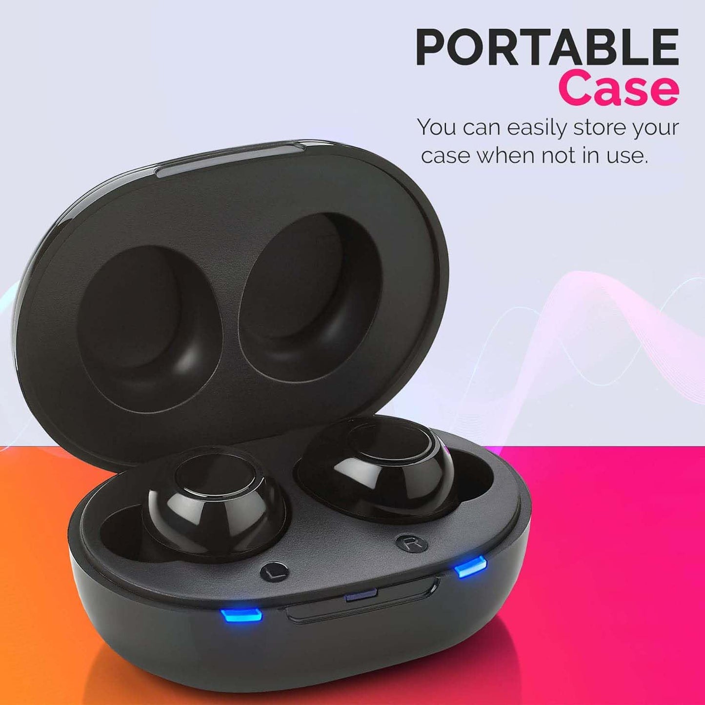 Digital Hearing Amplifier - Next Generation In the Ear Personal Sound Device w/ Noise Reduction - Rechargeable ITE 2 Piece Set, Portable Charging Case Sound Assist for Adults and Seniors, Black