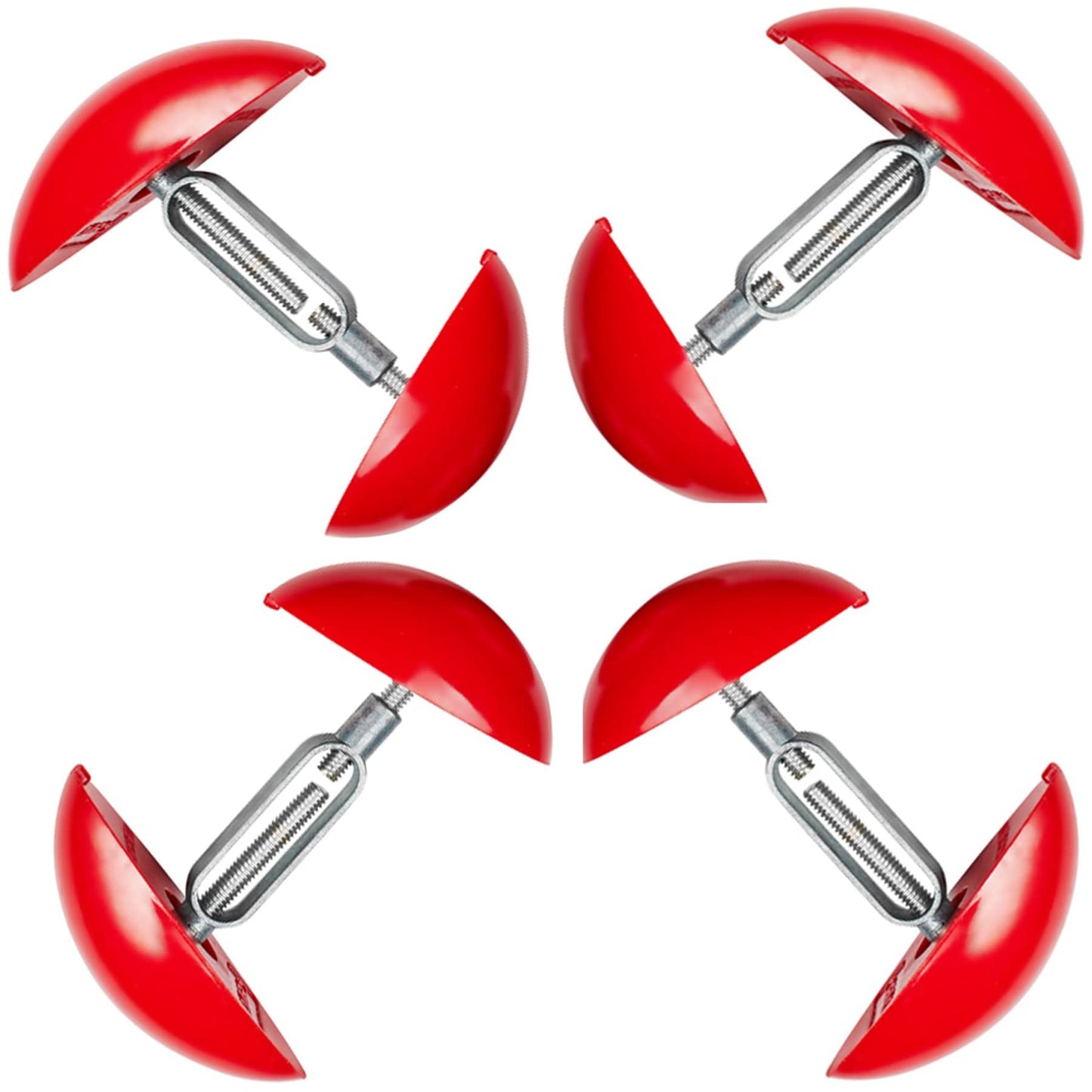 MEDca Shoe Stretcher Total of 4 Stretchers, 2 Pairs, Red