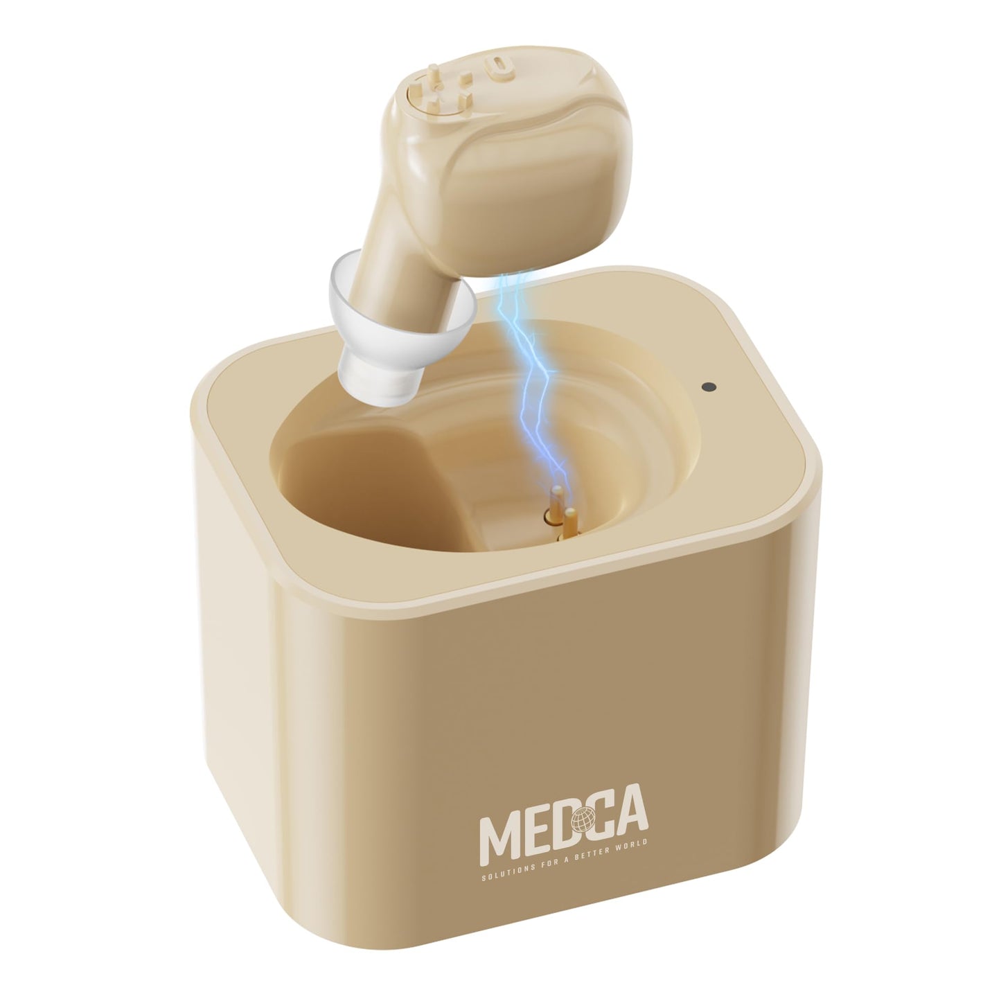 MEDca ITE Mini Ear Amplifier Rechargeable Microtron - So Small It's Barely Visible!