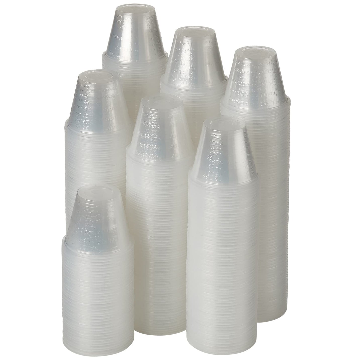 Clear Medicine Cups (1oz) - Pack of 500 - Plastic Disposable Graduated Medicine Cups with Measurements for Medication Arts & Crafts Mouthwash and More