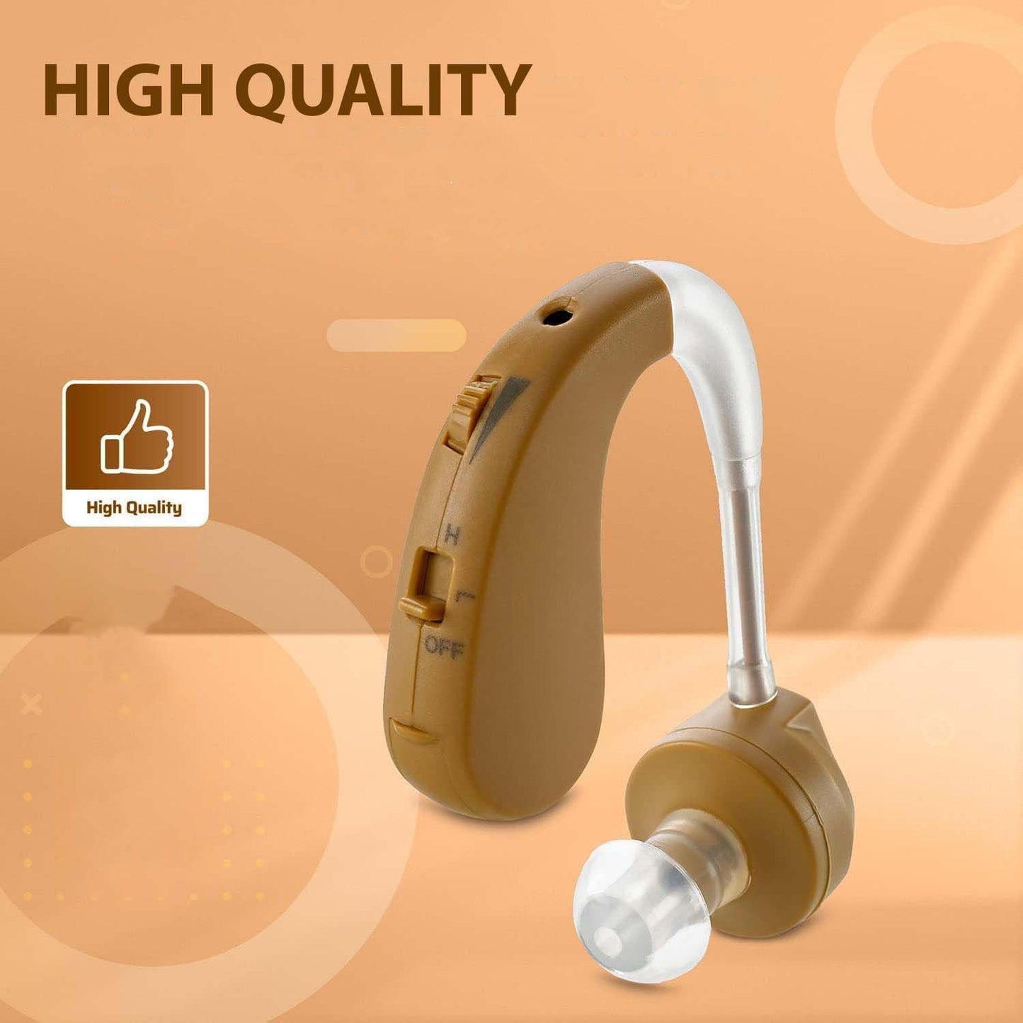 Digital Hearing Amplifier - BTE Behind the Ear Sound Amplifier and Personal Sound Enhancer with Noise Reducing Feature that is Smaller & Discreet - Ready to Wear in Any Left or Right Ear