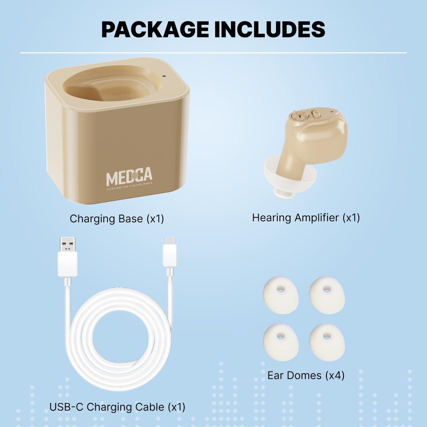 MEDca ITE Mini Ear Amplifier Rechargeable Microtron - So Small It's Barely Visible!