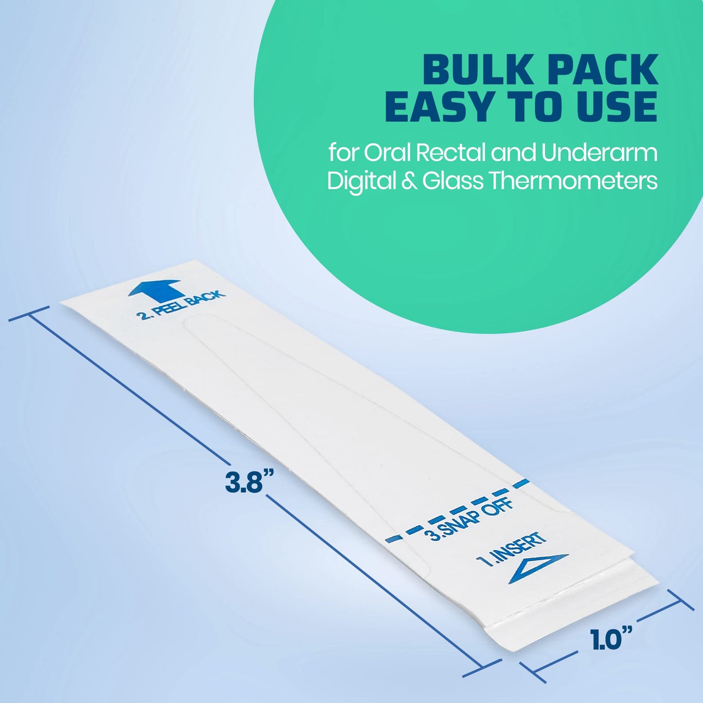 Thermometer Probe Covers - Pack of 100 - Universal and Disposable Probe Cover Box for Digital Thermometer