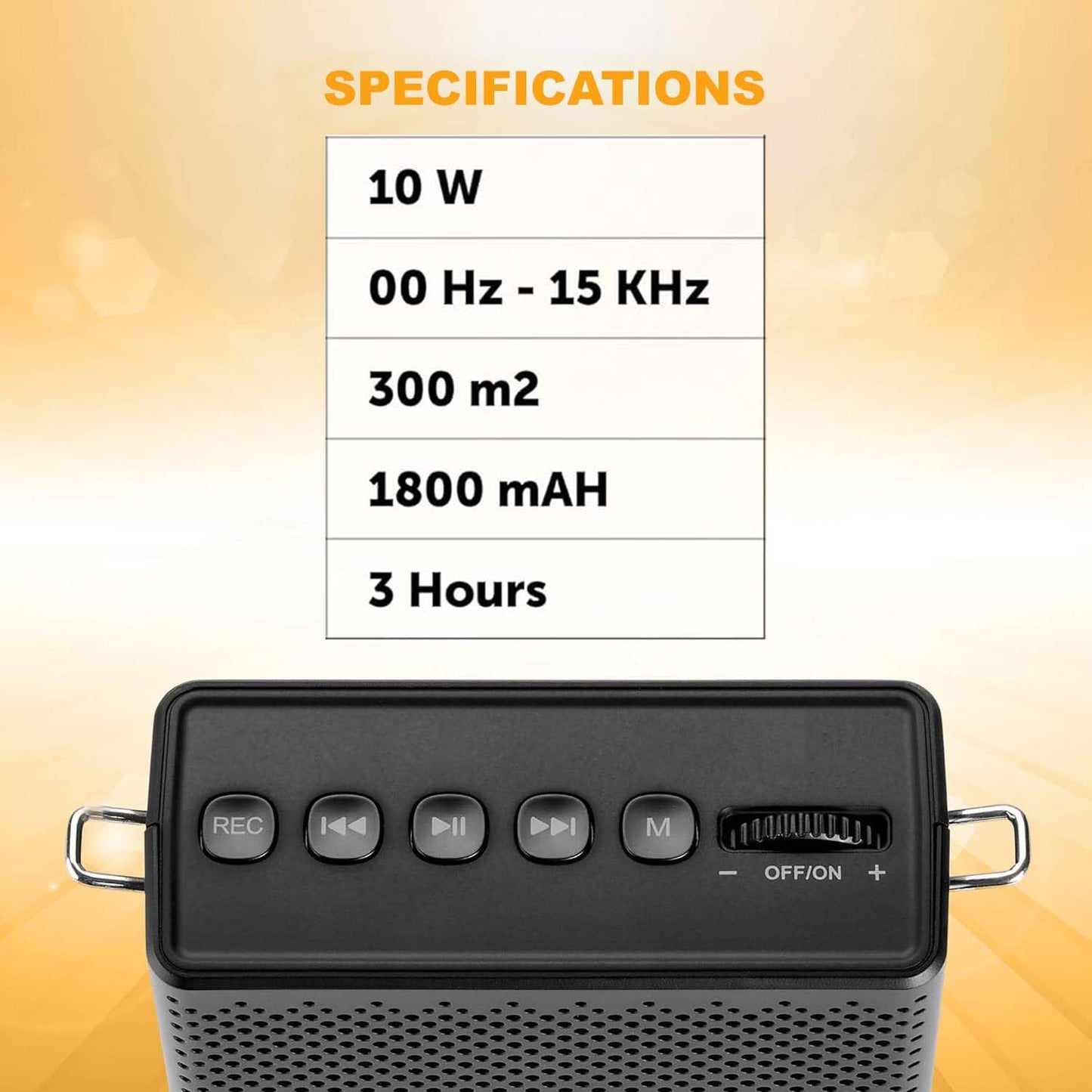 Portable Mini Voice Amplifier, Built-In Rechargeable Wired Portable Microphone and Speaker with Waist-Band, Bluetooth Megaphone PA System Supports MP3, Aux for Teachers, Trainers, Presenters