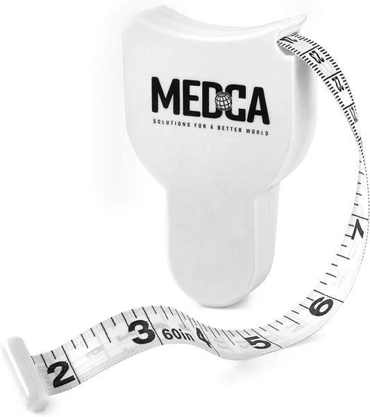 Body Tape Measure - (4 Pack) Measuring Tapes for Body and Fat Weight Monitors, (Inches & CM) Retractable Ruler for Accurate Fat Calculator Helps Calculate Athletic Fitness Measurements, White