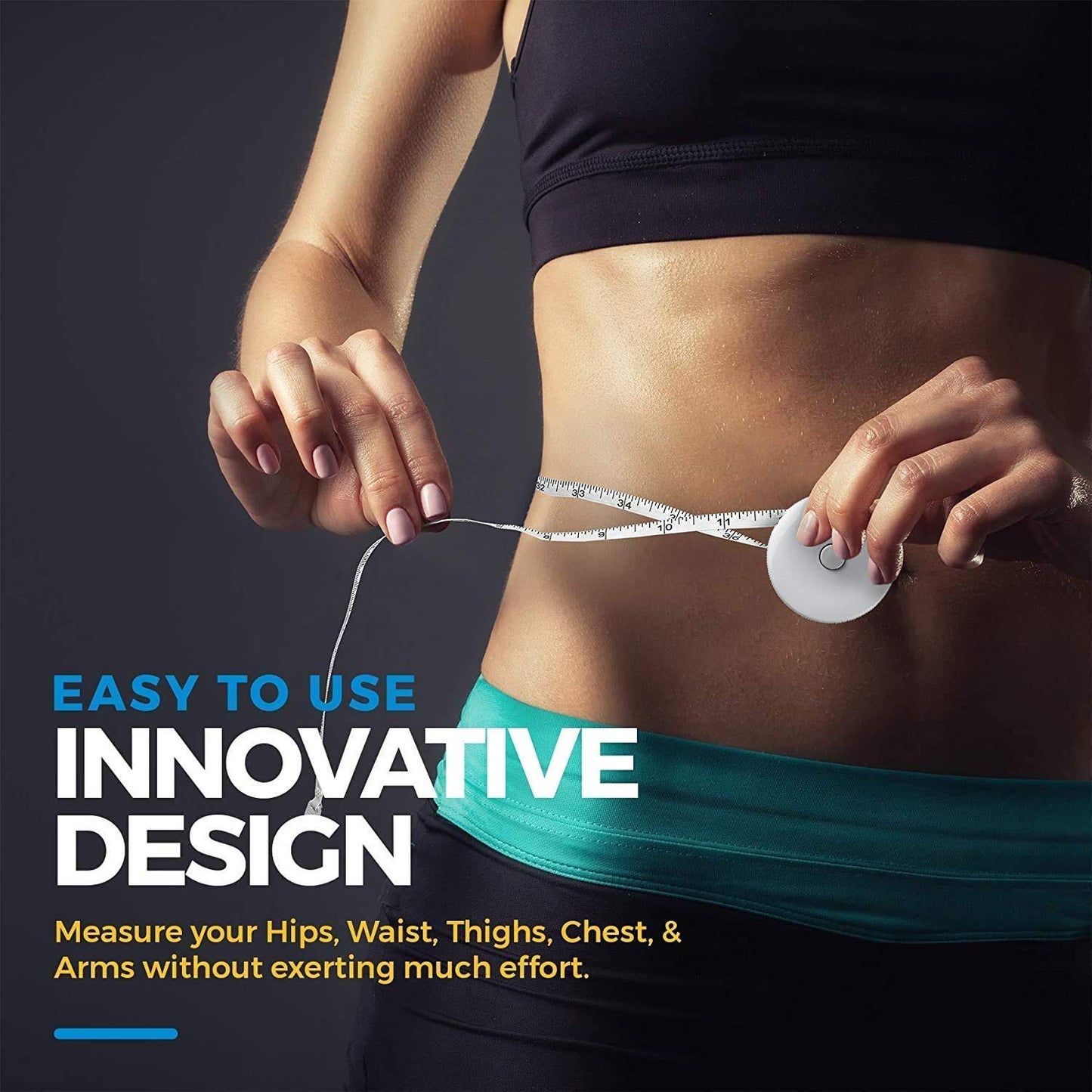 Body Tape Measure - (2 Pack) Measuring Tapes for Body and Fat Weight Monitors, (Inches & Cm) Retractable Tape Measure Ruler for Accurate Body Fat Calculator Helps Calculate Fitness Body Measurements