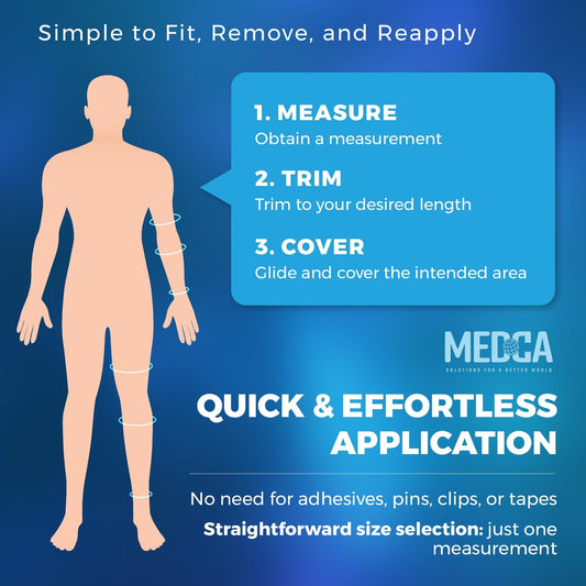 Elastic Tubular Support Bandage Size B, 10M Box - Natural Color (2.5" X 33 feet ) For Large Knee Support Bandage -Medium Thigh, Cotton Spandex