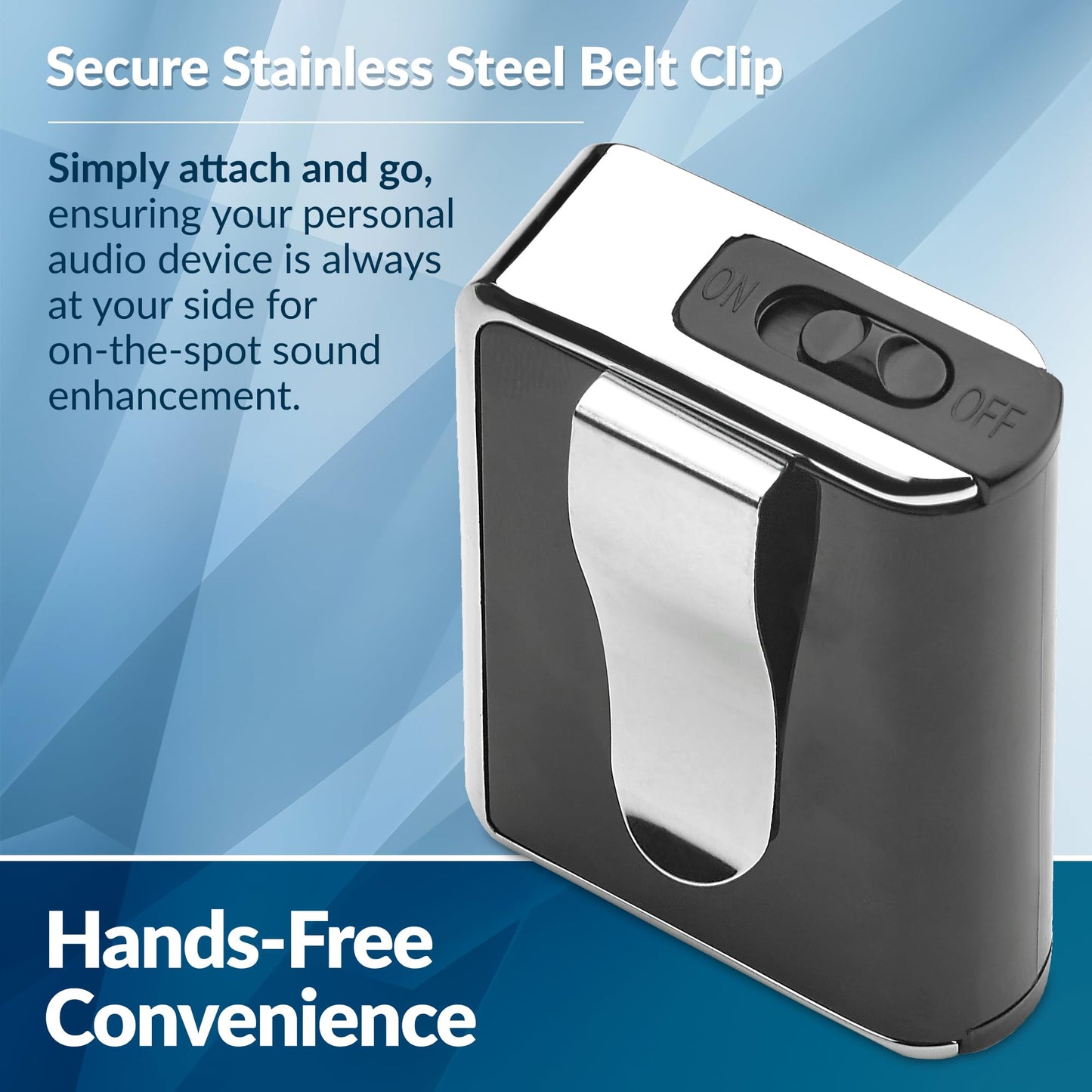 Personal Sound Amplifiers - (2 Pack) Personal Audio Amplifier Device and Voice Enhancer Device for Sound Gain of 50dB, Up to 100 Feet Away, Pocket Hearing Devices