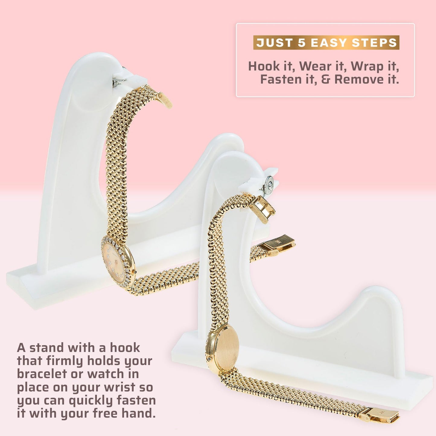 Bracelet Helper Tool to Put on Jewelry Yourself - Easy-to-Use Bracelet Clasp Helper for Costume, Fine Jewelry & Watches - Portable Jewelry Fastener Assistance Tool - Gift for Women