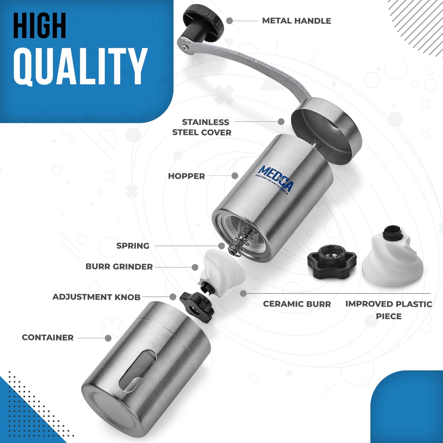 Pill Grinder - Top Choice Pro Pill Crusher and Cutter That Grinds Your Pills and Tablets to Help Make Taking Medication and Supplements Easier, Manual Stainless Steel Design…