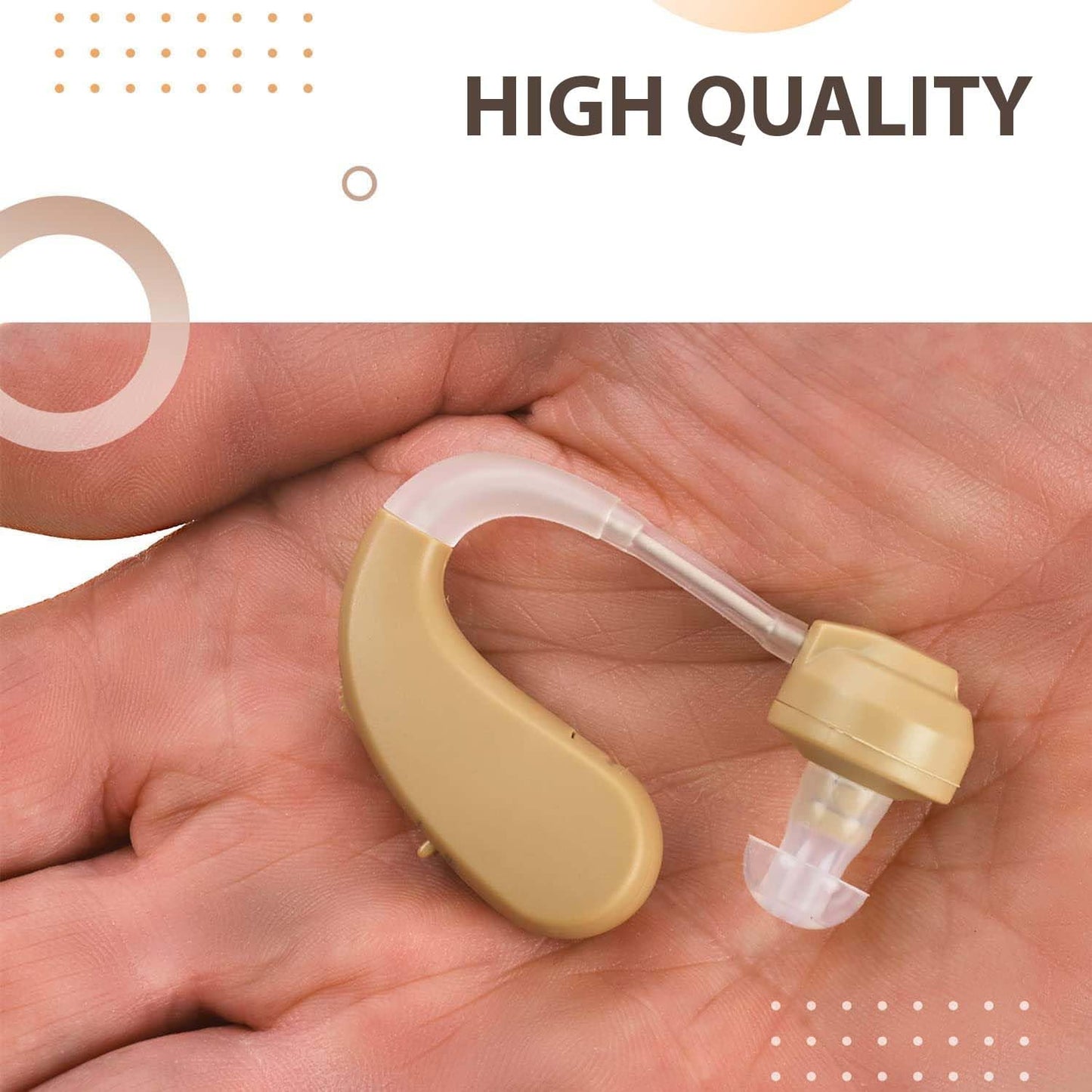Digital Hearing Amplifier - BTE Behind the Ear Sound Amplifier and Personal Sound Enhancer with Noise Reducing Feature that is Smaller & Discreet - Ready to Wear in Any Left or Right Ear