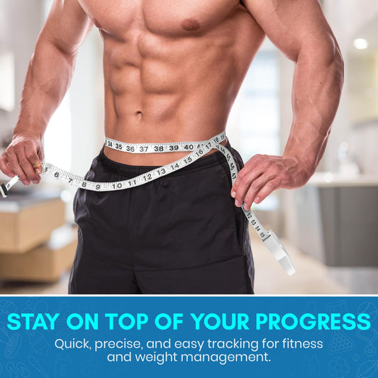 Body Tape Measure - (2 Pack) Measuring Tapes for Body and Fat Weight Monitors, (Inches & CM) Retractable Tape Measure Ruler for Accurate Body Fat Calculator Helps Calculate Fitness Body Measurements