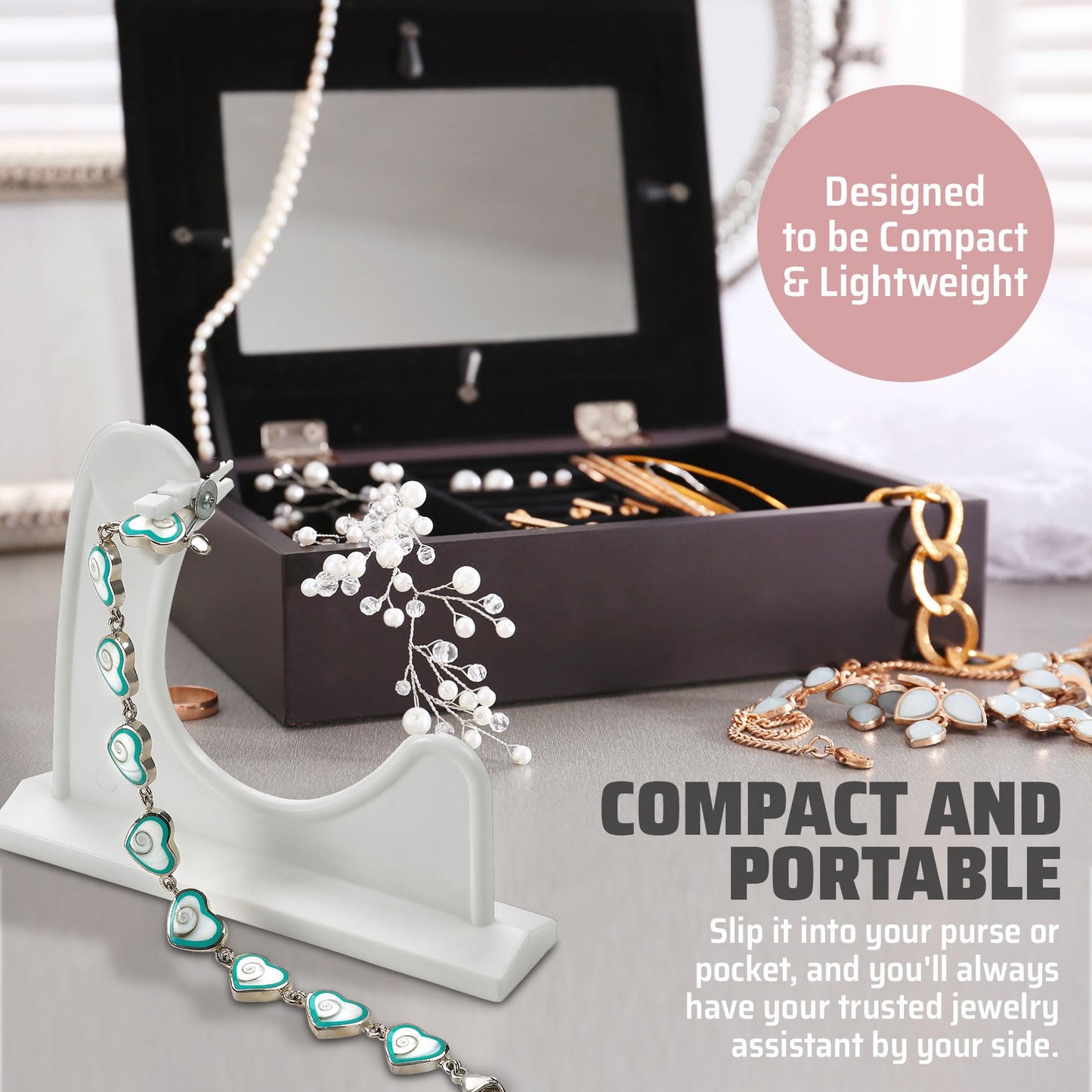 MEDca Bracelet Helper Tool to Put on Jewelry Yourself 2 Pack - Easy-to-Use Bracelet Clasp Helper for Costume, Fine Jewelry & Watches - Portable Jewelry Fastener Tool for Women