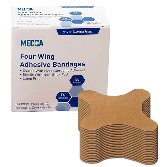 Flexible Knuckle Fabric Bandages - 50 Count Box of Flex Fabric Adhesive Bandages Knuckle Bandages for Finger Care and to Protect Wounds