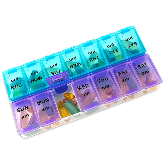 MEDca Weekly Pill Organizer, Twice-a-Day, 1 Pill Organizer
