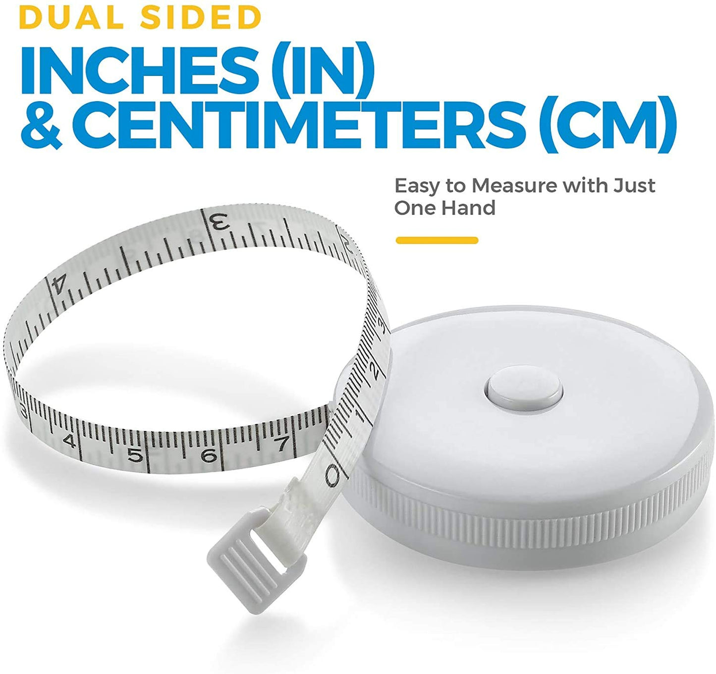 Body Tape Measure - (2 Pack) Measuring Tapes for Body and Fat Weight Monitors, (Inches & Cm) Retractable Tape Measure Ruler for Accurate Body Fat Calculator Helps Calculate Fitness Body Measurements