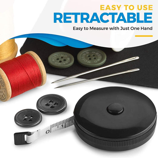 Tape Measure for Body Measuring Tape - (Pack of 4) Dual Sided Inch and CM, Portable, Retractable Soft Ruler Tool for Measurements Body Fat, Fitness Sewing and Accurate Body Fat Calculator