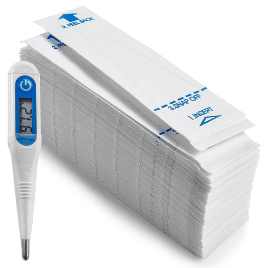 Thermometer Probe Covers - Pack of 100 - Universal and Disposable Probe Cover Box for Digital Thermometer