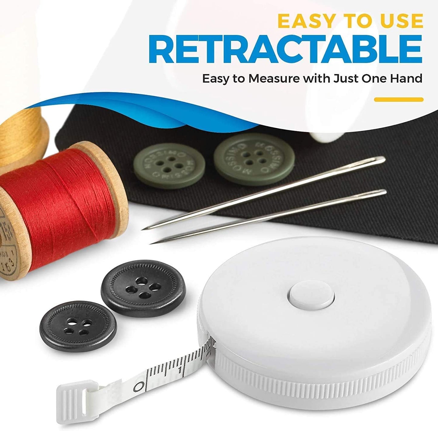 Body Tape Measure - (2 Pack) Measuring Tapes for Body and Fat Weight Monitors, (Inches & Cm) Retractable Tape Measure Ruler for Accurate Body Fat Calculator Helps Calculate Fitness Body Measurements