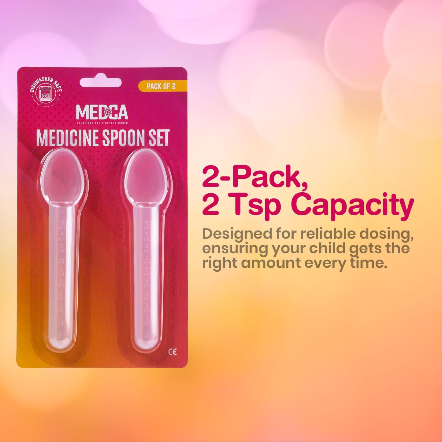 Calibrated Medicine Spoon for Kids, Baby & Toddler - (Pack of 200 Bulk) - 2 Tsp/10 mL Capacity Plastic Oral Liquid Dose Medication Graduated Dispenser