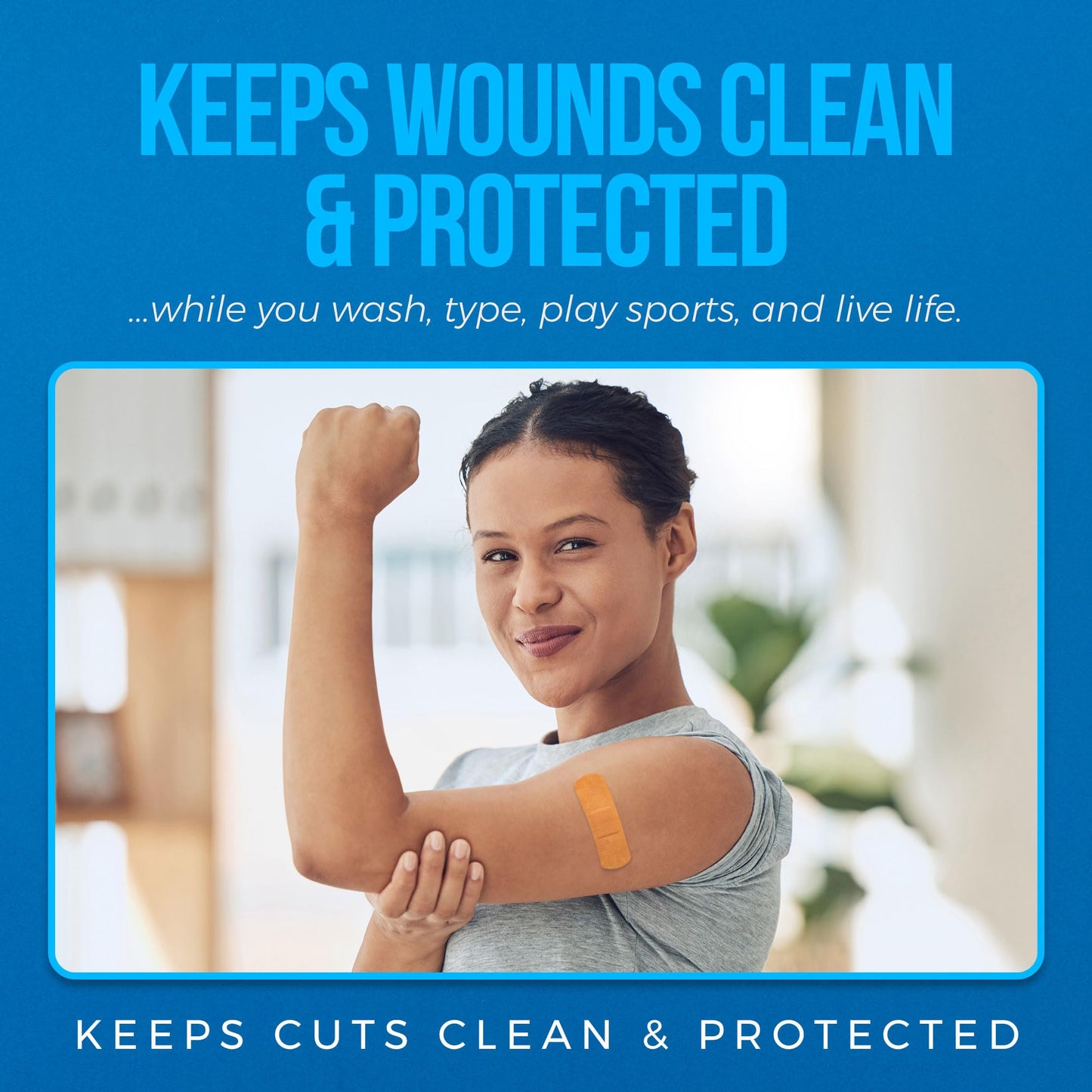 Flexible Fabric Bandages - Flex Fabric Adhesive Bandages Finger-Tip, Knuckles and Thumb for Finger Care and to Protect Wounds from Infection - (5000 Count Bulk)