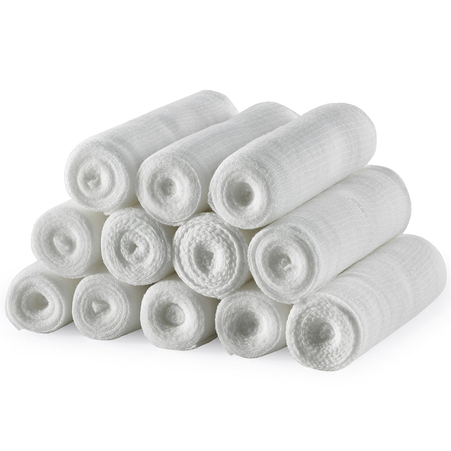 Gauze Bandage Rolls - (12 Pack) 4 in x 4.1 Yards Per Roll of Medical Grade Gauze Bandage and Stretch Bandage Wrapping for Dressing All Types of Wounds and First Aid Kit by MEDca, (4-Inch, 12 Pcs)