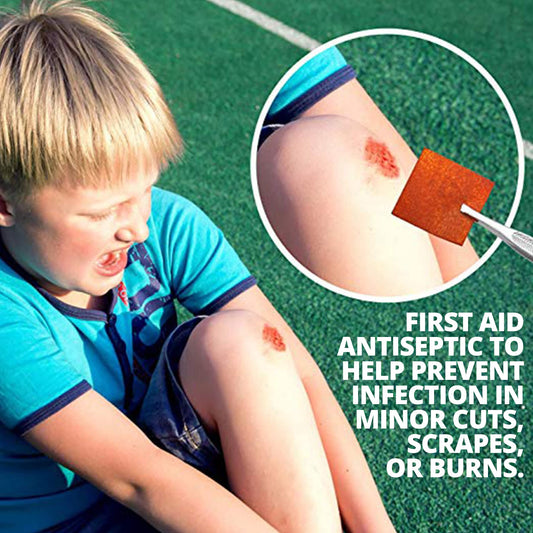 (Box of 100 Count) Prep Solution Pads, 10% Swabs for Individual Disinfecting Wipes, Disposable Cotton Antiseptic Surgical Pad for Wound Care, and First Aid (Packing May Vary)