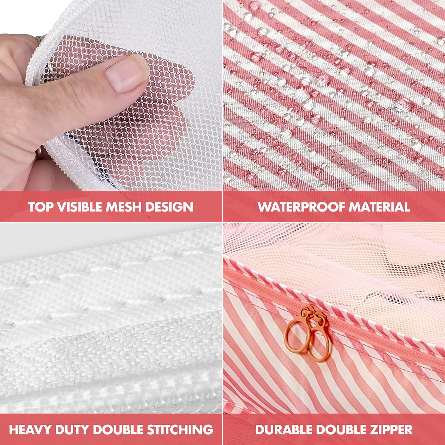 Travel Packing Cubes - 6 Piece Set Luggage Packing Organizers and Compression Packing Cube System