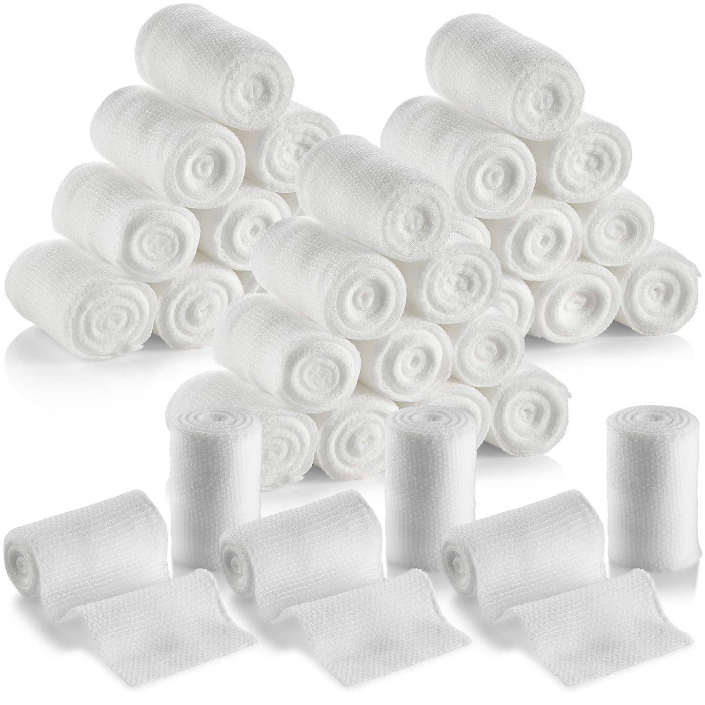 Gauze Bandage Rolls - (36 Pack) 2 in x 4.1 Yards Per Roll of Medical Grade Gauze Bandage and Stretch Wrapping for Dressing All Types of Wounds and First Aid Kit by MEDca, (2-Inch, 36 Pcs)