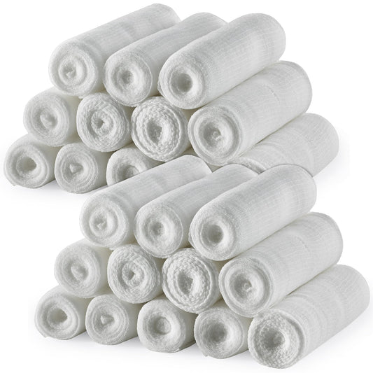 Gauze Bandage Rolls - (24 Pack) 3 in x 4.1 Yards Per Roll of Medical Grade Gauze Bandage and Stretch Bandage Wrapping for Dressing All Types of Wounds and First Aid Kit by MEDca, (3-Inch, 24 Pcs)