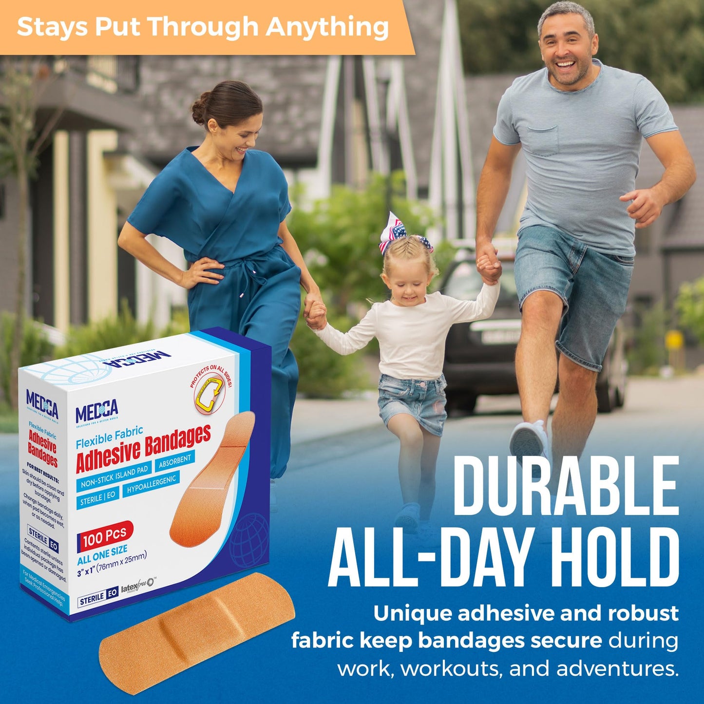 Flexible Fabric Bandages - Flex Fabric Adhesive Bandages Finger-Tip, Knuckles and Thumb for Finger Care and to Protect Wounds from Infection - (5000 Count Bulk)