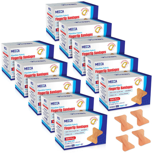 Flexible Fabric Bandages - Flex Fabric Adhesive Bandages Finger-Tip Care and to Protect Wounds from Infection - (Bulk 1000 Count Case)