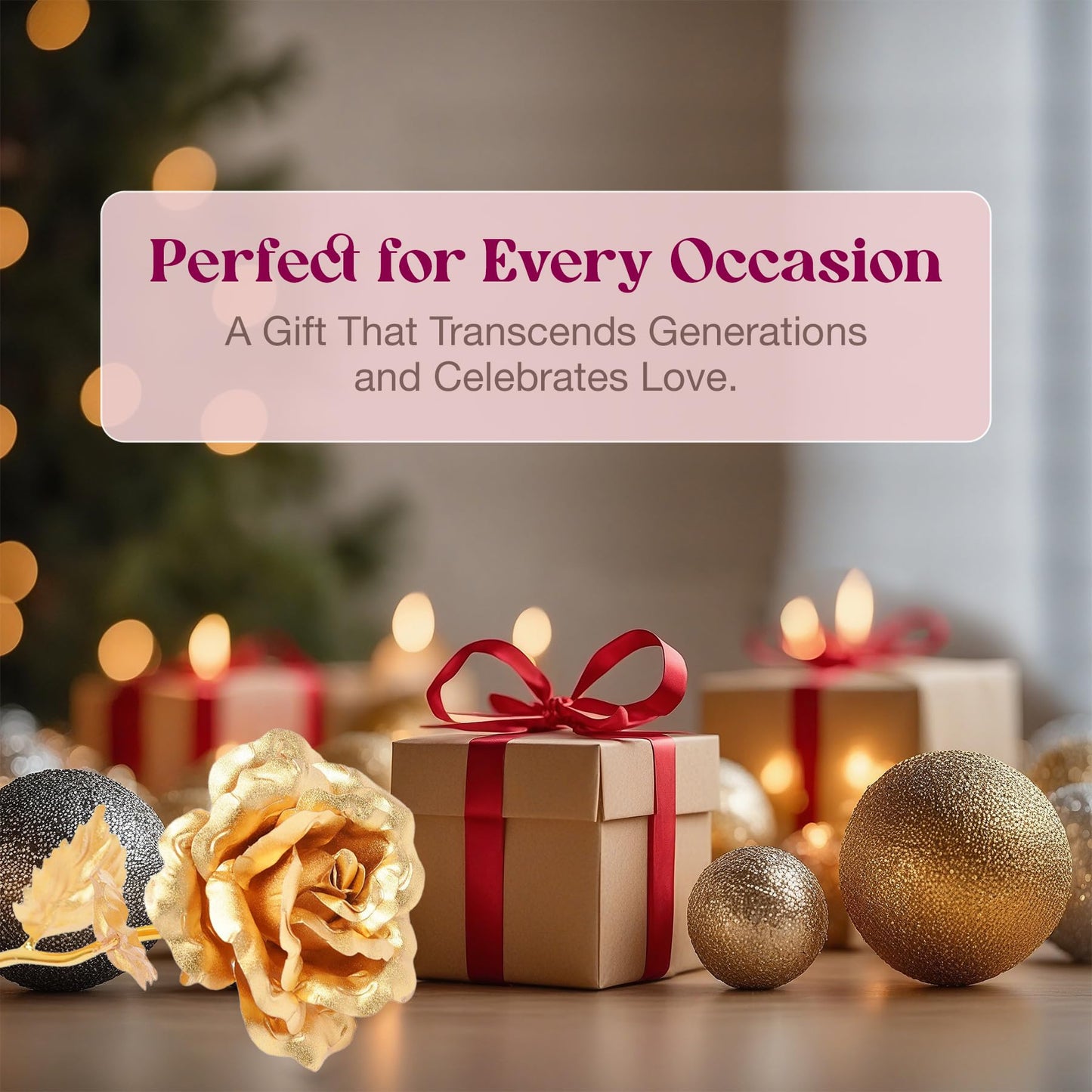 24k Gold Rose with Luxury Gift Box - 10-inch Golden Rose Metal Single Roses and Valentine's Day Gifts Idea for Women, Loved Ones, Mom, Wife, Girlfriend, Grandma, Mother's Day