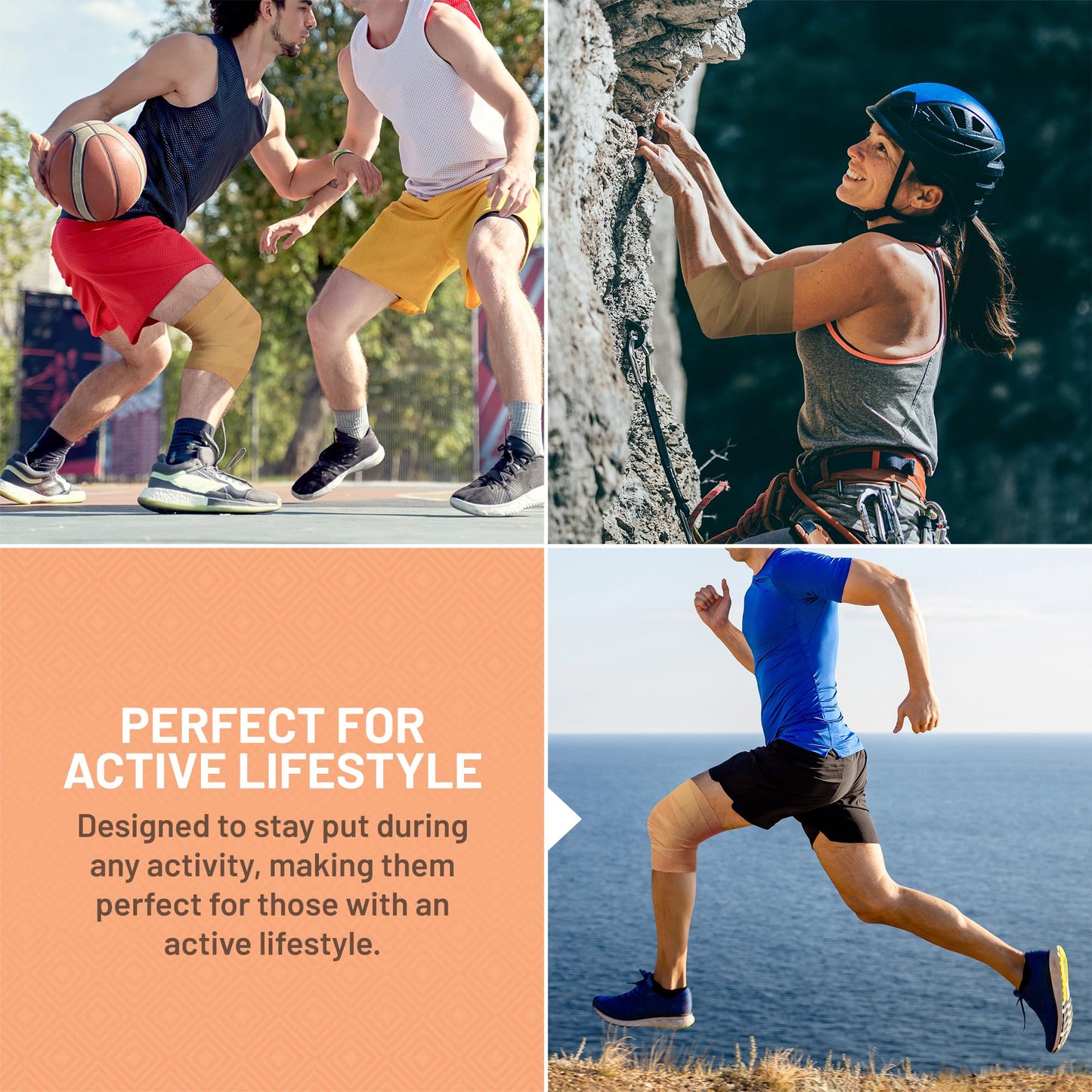 MEDca Self Adherent Cohesive Wrap Bandages 2 Inches X 5 Yards 6 Count (Skin Color)