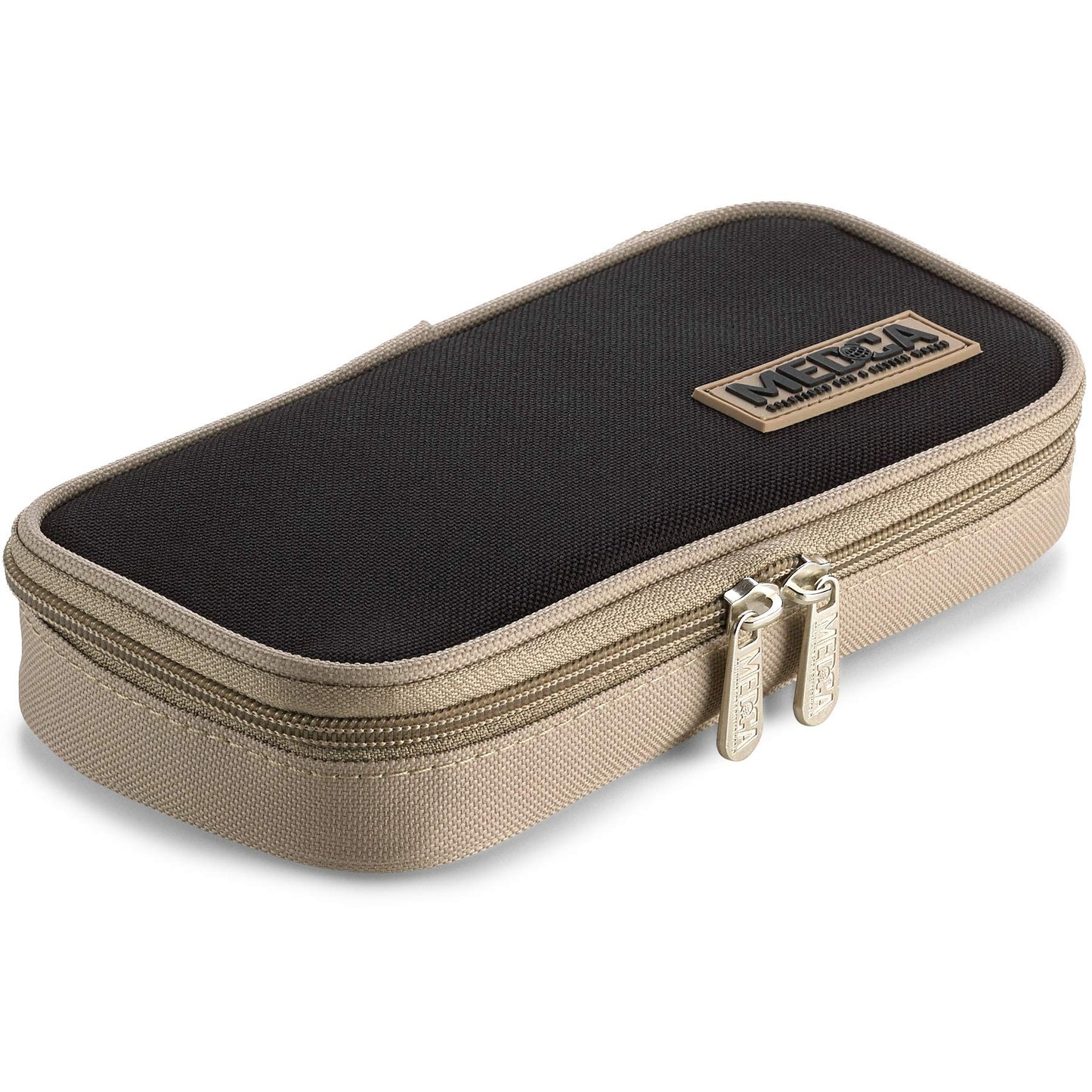 Insulin Cooler Travel Case - Insulated Portable Diabetic Pouch with 2 Gel Ice Packs - Reusable Lightweight & Durable Organizer Bag Cooler for Medications Diabetes Pen, and Supplies, (Black & Tan)