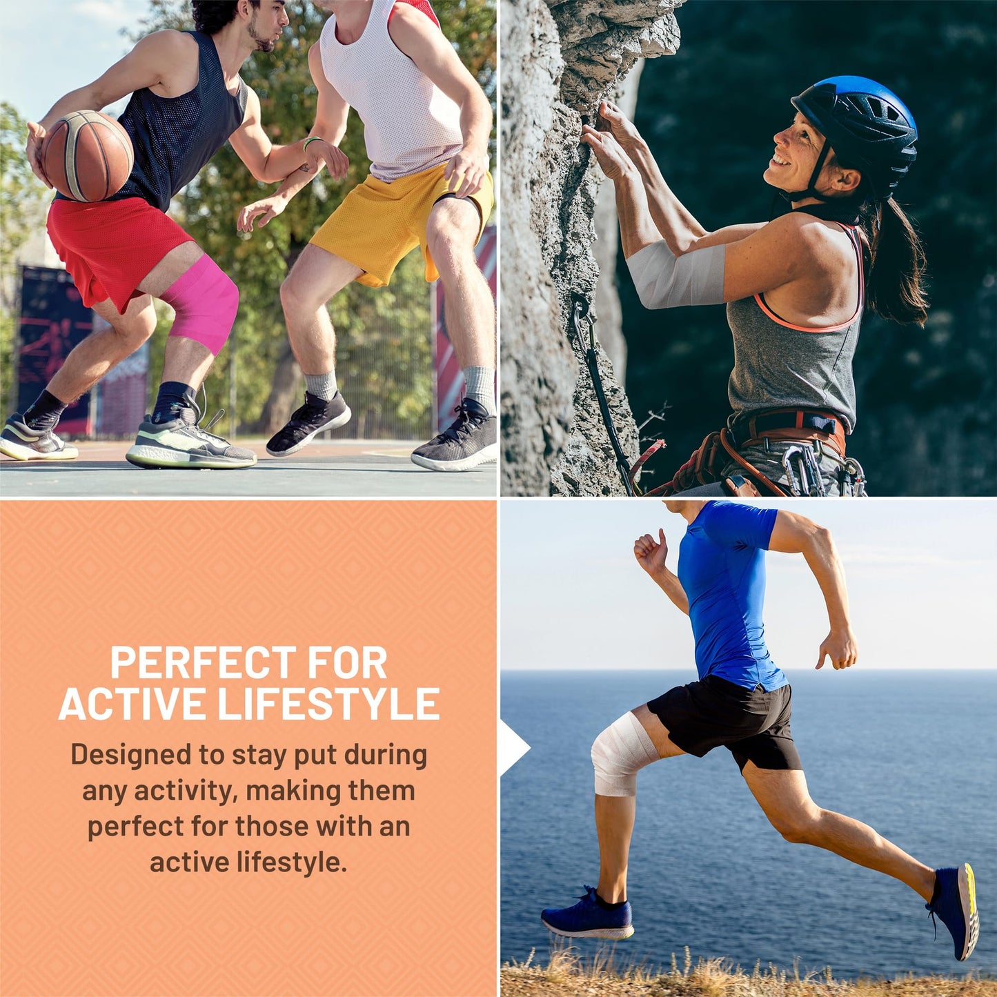 Self Adherent Cohesive Wrap Bandages - (Pack of 6 Rolls) 1 Inch X 5 Yards with Strong Elastic and Colorful First Aid Tape for Sprain Swelling and Soreness on Wrist and Ankle (Rainbow Color)