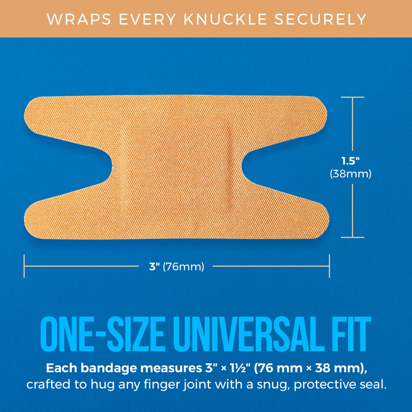 Flexible Fabric Bandages - Flex Fabric Adhesive Bandages Knuckle Bandages for Finger Care and to Protect Wounds from Infection - (100 Count Box)
