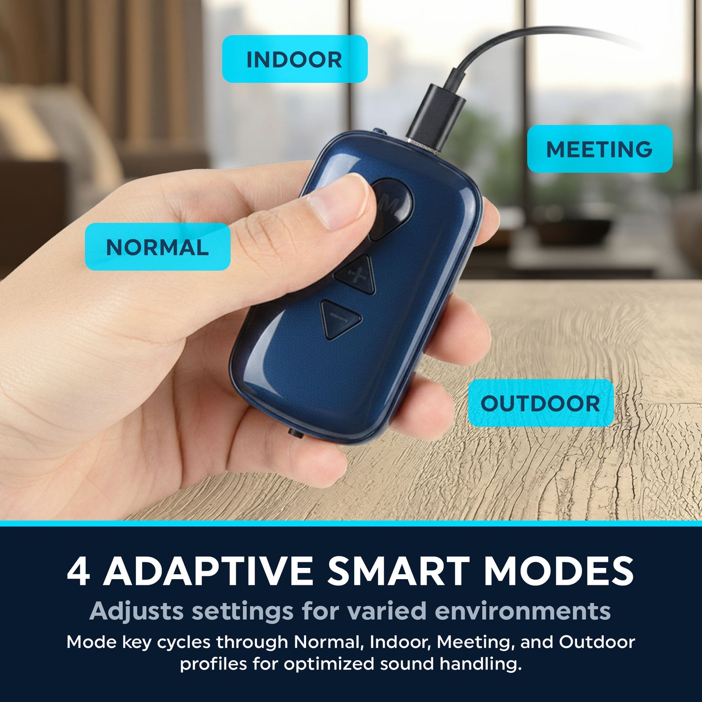 MEDca High-Power Portable Hearing Amplifier Device, 120H Battery, High Volume