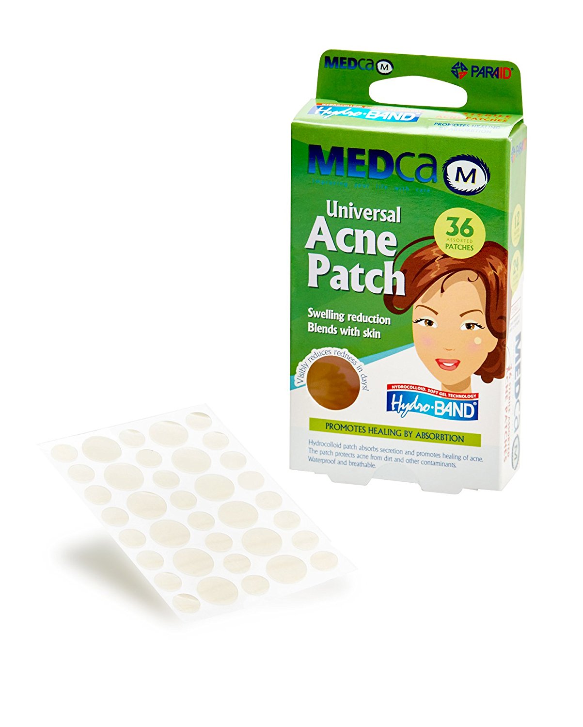 MEDca Universal Acne Pimple Patch Absorbing Cover 36 Count Two Sizes ...