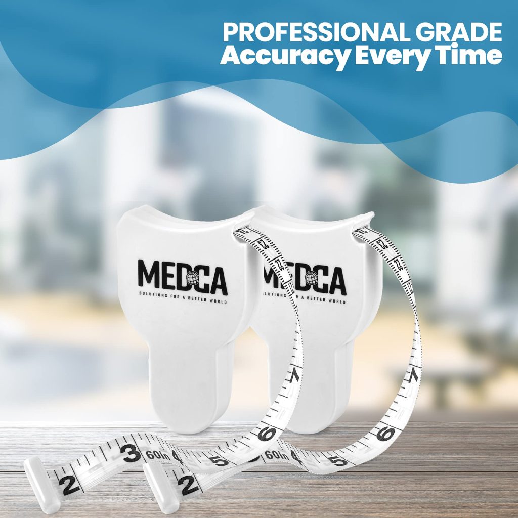 MEDca Body Fat Caliper and Measuring Tape for Body Carismedic