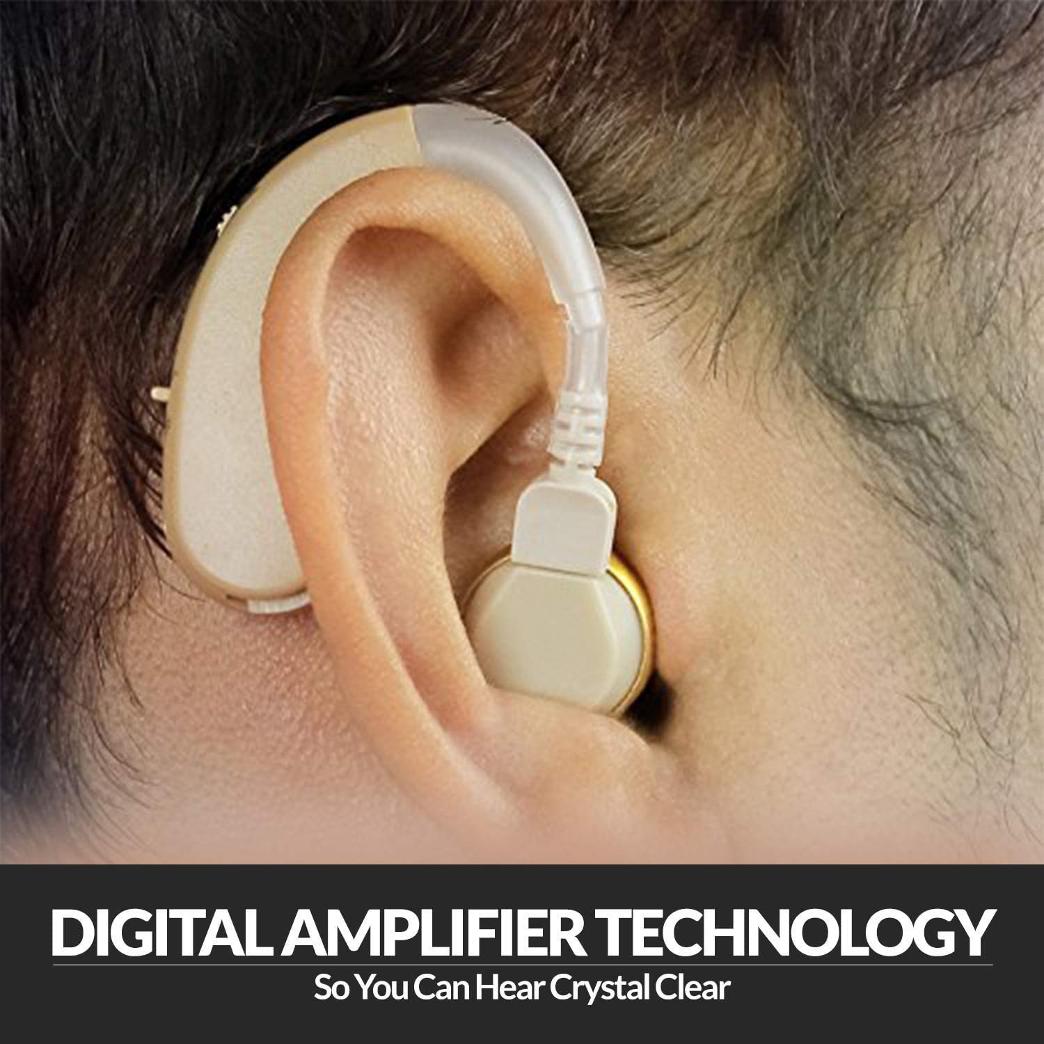 Digital Ear Hearing Amplifier with Quality Rechargeable 2 Pair